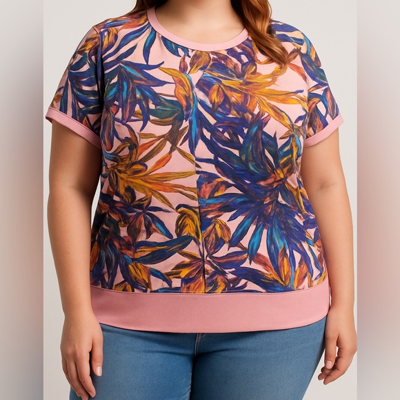 Westbound Tops - 💘5 for $25 // Multicolor Tropical Print Top
